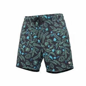 Reef Black and Teal Tropical Swim Shorts